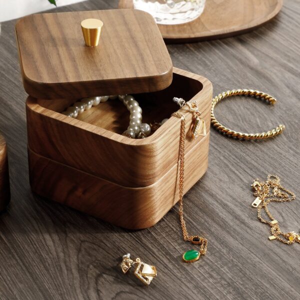 Solid Walnut Jewelry Box - Image 4